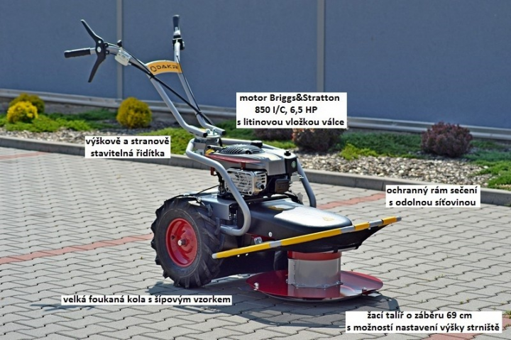 DAKR Pohonná jednotka Panter FD2 s bubnovou sekačkou RZS70K